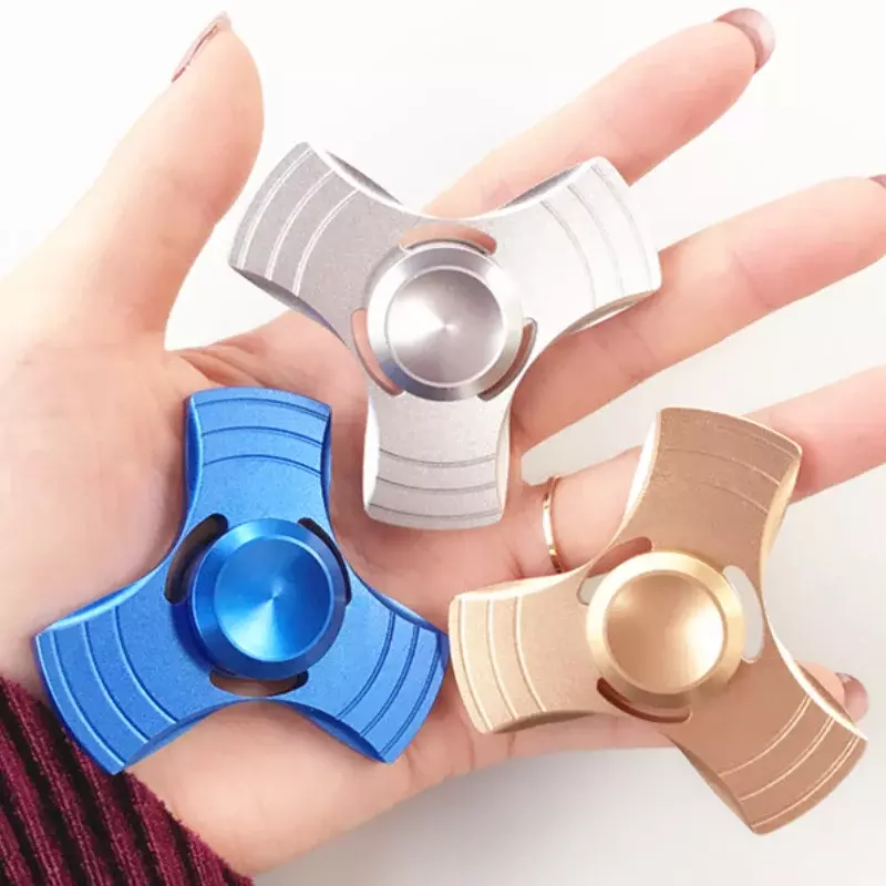 Aluminum Alloy Hand Spinner Trefoil Finger Spinner All Metal Decompression Toys Fidget Spinners Stress Reliever Toys Gifts