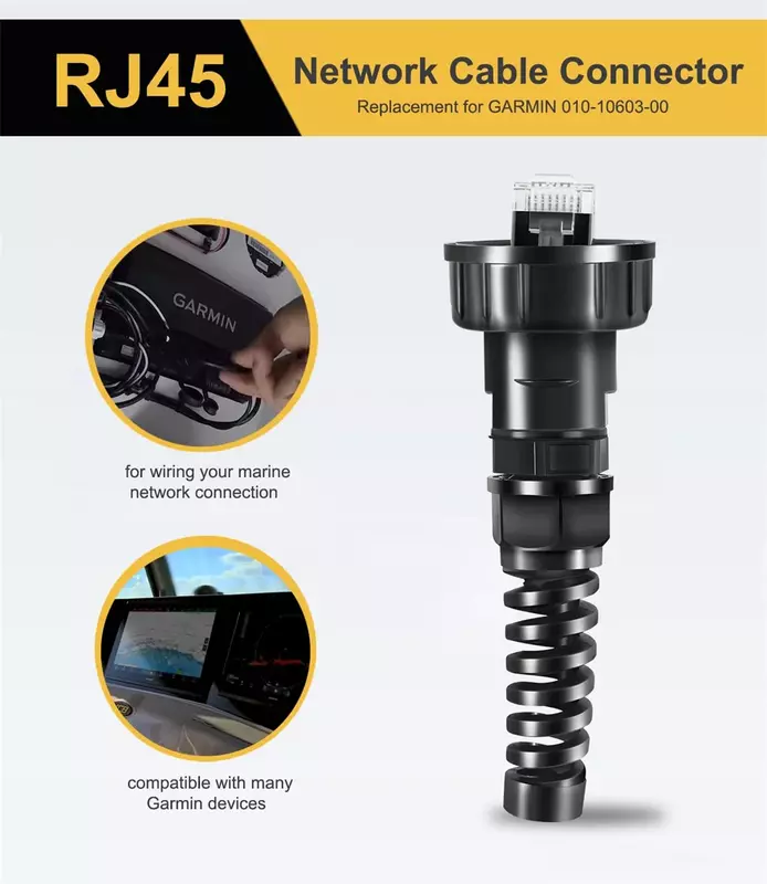 010-10603-00 złącze IP67 wodoodporne RJ45 2-Pack kompatybilne z Garmin Marine złącze kabla sieciowego akcesoria zewnętrzne