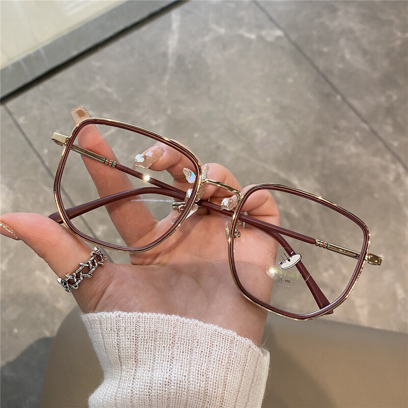 2023 Fashion Unisex Square Plain Glasses For Men Women Pc Frame Glasses For Party Eyeglasses Gentle Exaggeration Frame