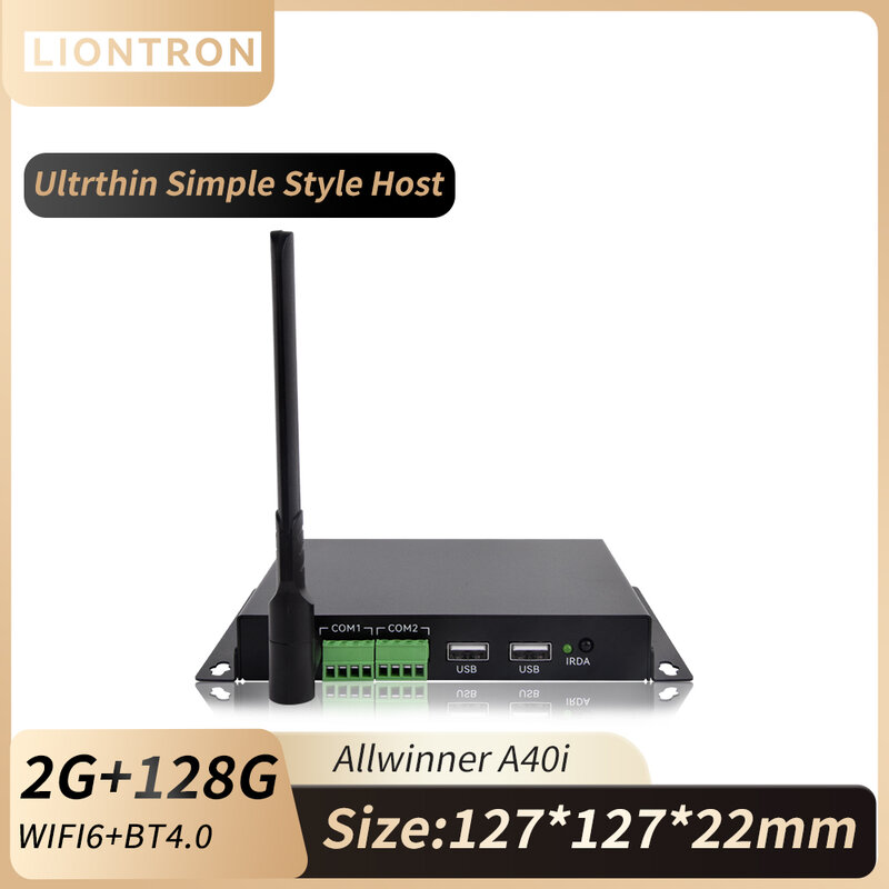 Liontron-ultrafinos pc industrial hs-a40, 4 core, usb, hdmi, wi-fi, bluetooth, fanless, barebone, para resfriamento eficiente