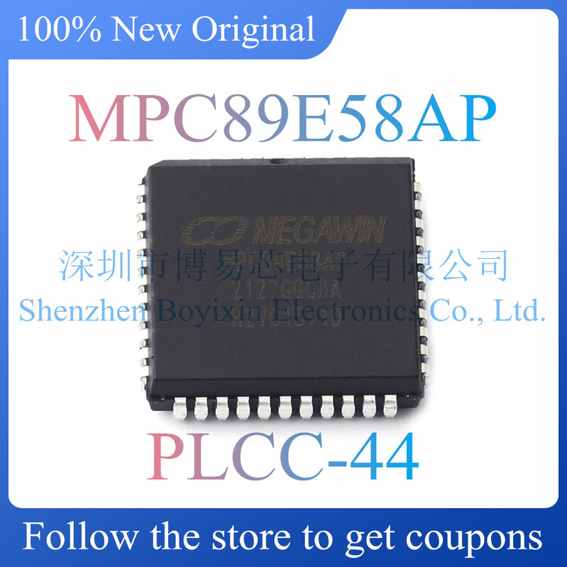 1PCS/LOTE MPC89E58AP แพคเกจ PLCC-44ใหม่ของแท้ไมโครคอนโทรลเลอร์ชิป IC (MCU/MPU/SOC)