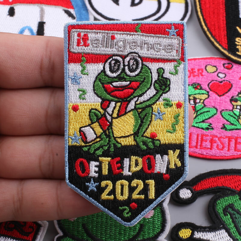 Oeteldonk Emblem Patches for Clothing Netherland Custom Stickers Embroidered Applications for Sewing Patches Children's Clothing