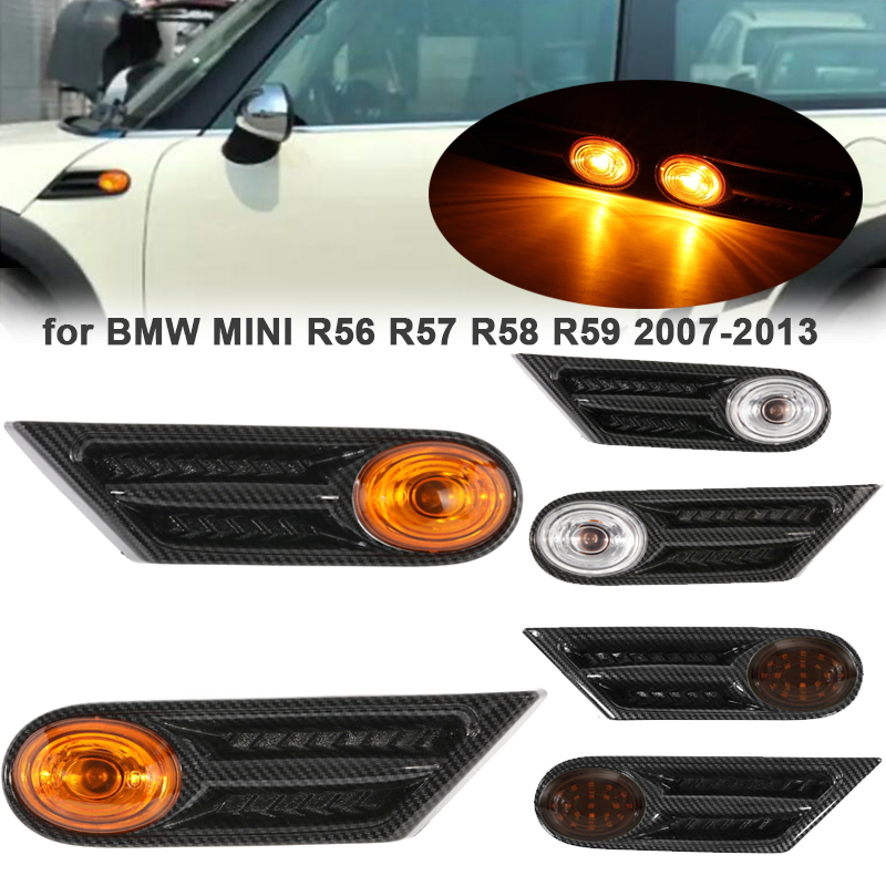 Carro LED Side Marker Light, Amber Turn Signal Blinker, Lâmpada para BMW MINI R56 R57 R58 R59 2007-2013