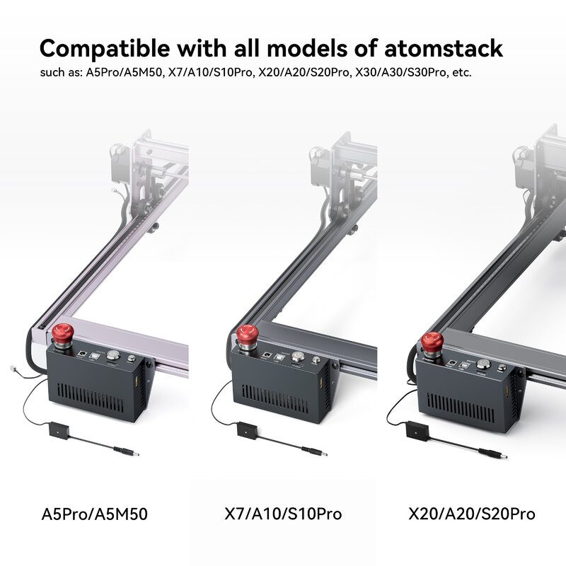 Atomstack AIC1 Air Assist Controller, Motherboard Automática, Caixa de Controle para Atomstack S30, S20, S10, Pro, A5, Pro, A5, M50 Laser, 24V, 12V