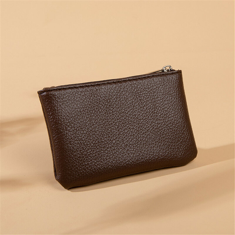 Litchi Pattern portamonete Zipper PU Key Storage Bag portafoglio da viaggio portafoglio donna portamonete per donna borsa a mano Monederos Pochette