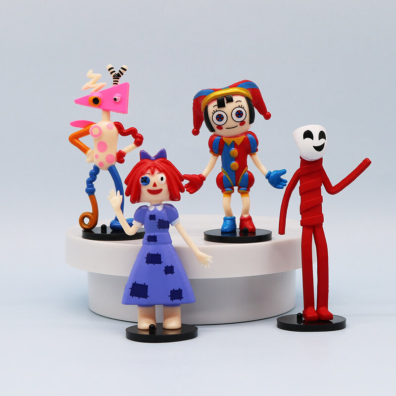 8 buah tokoh Anime sirkus Digital lucu PVC tokoh aksi Model koleksi meja kantor dekorasi hadiah ulang tahun