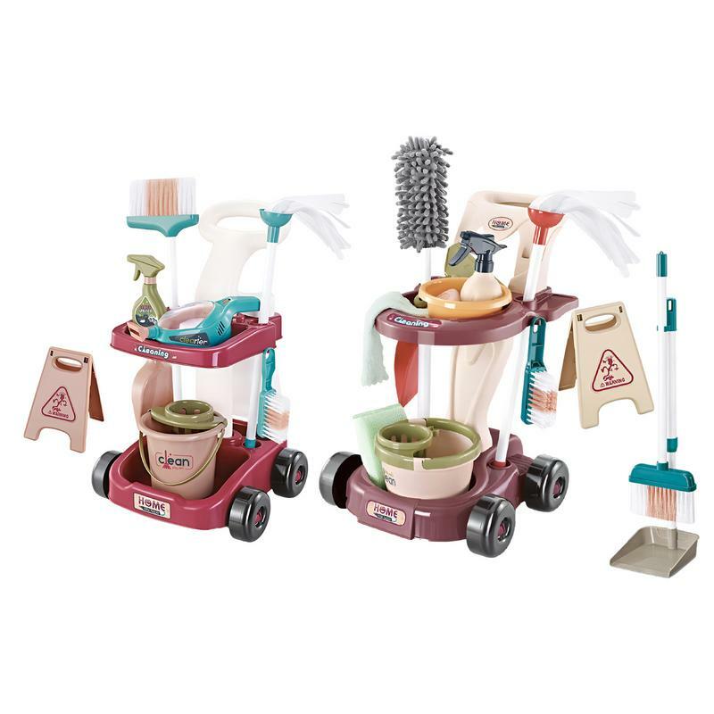 Guojiajia-Juego de Herramientas de limpieza al vacío para niños, juguetes de simulación de vida simulada, limpieza y saneamiento, 16/20 piezas
