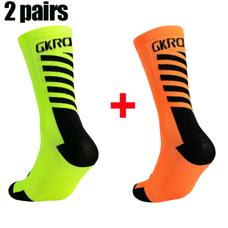 2pairs New Cycling Socks High Quality Compression Men Bike Outdoor Women Running Professional Sports Running