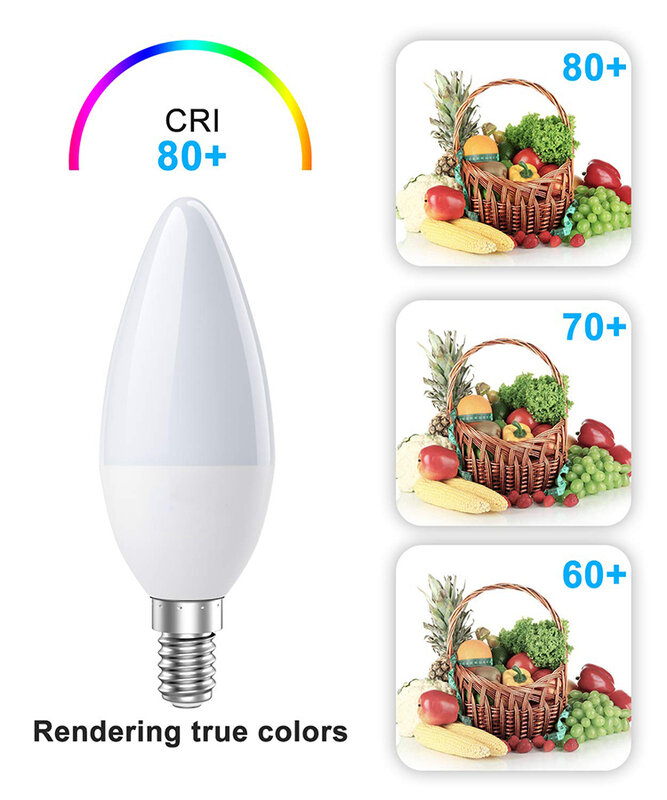 Bombilla de vela LED sin parpadeo, foco de iluminación de araña, E14, E27, 6/4 V-220V, 12W, 9W, 10/240 unidades