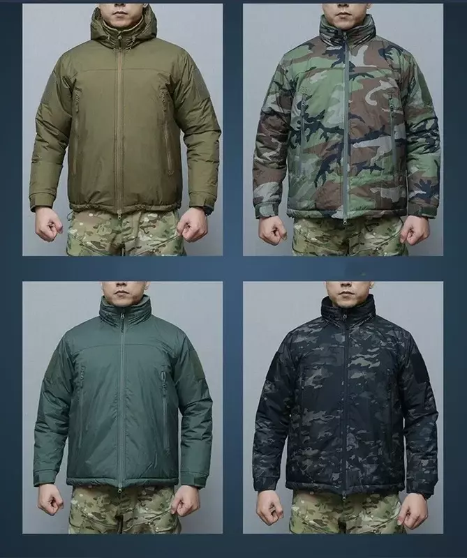 Parka tática impermeável masculina, casacos quentes de neve, polar militar, jaquetas térmicas, leve, quebra-vento camuflado, inverno, L7