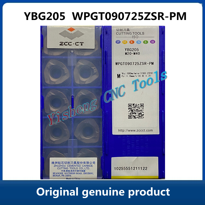 Original genuine product ZCC CT WPGT YBC302 WPGT090725ZSR-PM YBG205 Milling Cutter Inserts CNC cutting tools