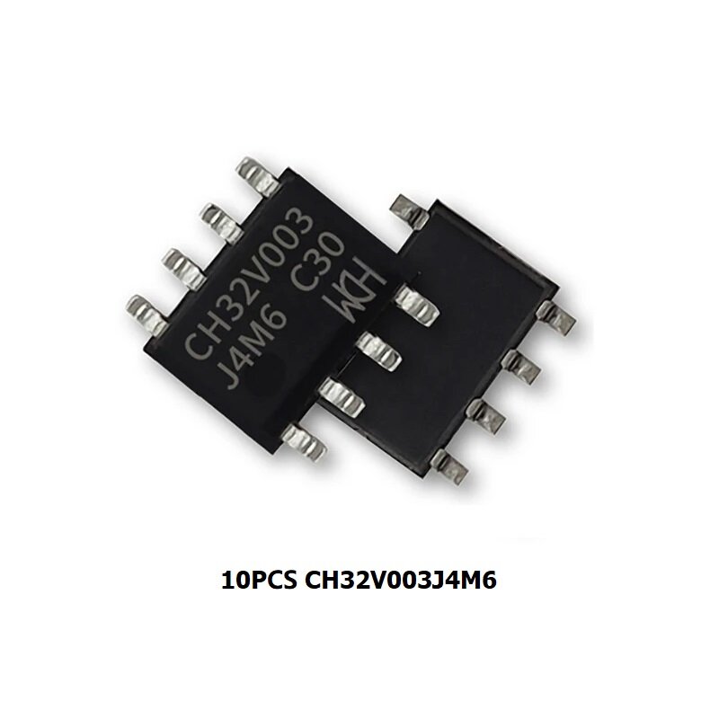 RISC-V2A MCU de grado Industrial CH32V003, sistema de interfaz de depuración Serial de un solo cable, frecuencia de 48MHz, 10 unidades por lote