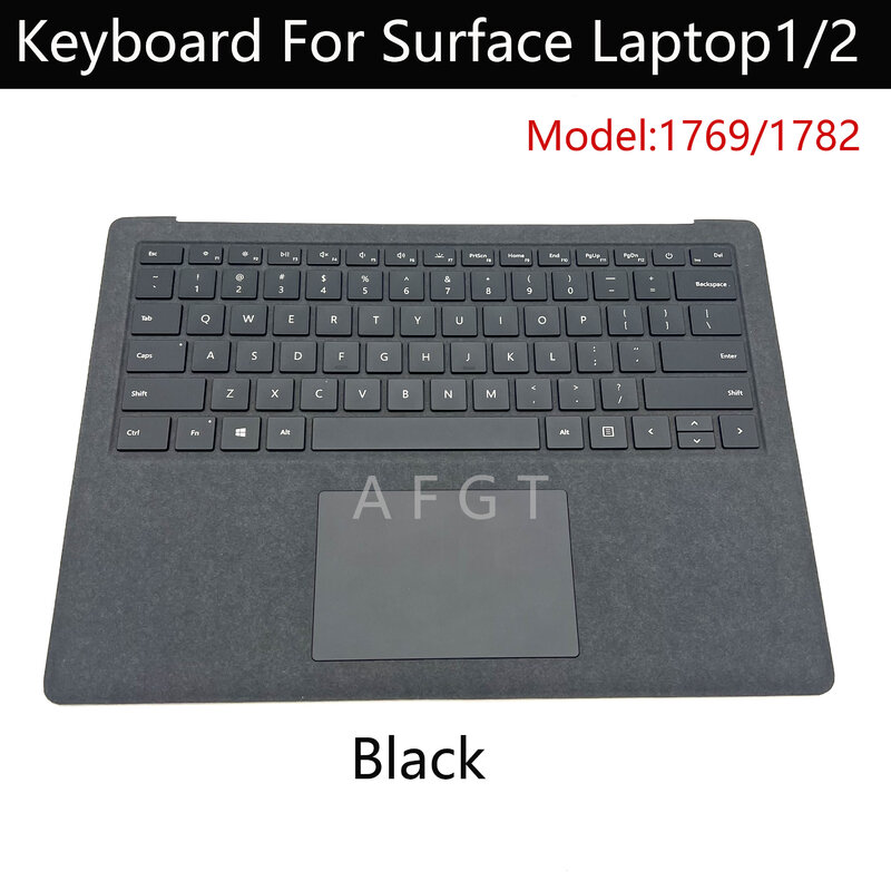 Original Keyboard For Microsoft Surface Laptop1 2 1769 1782  Keyboard Palmrest Cover With Backlight 13.5‘’ Black US Tested