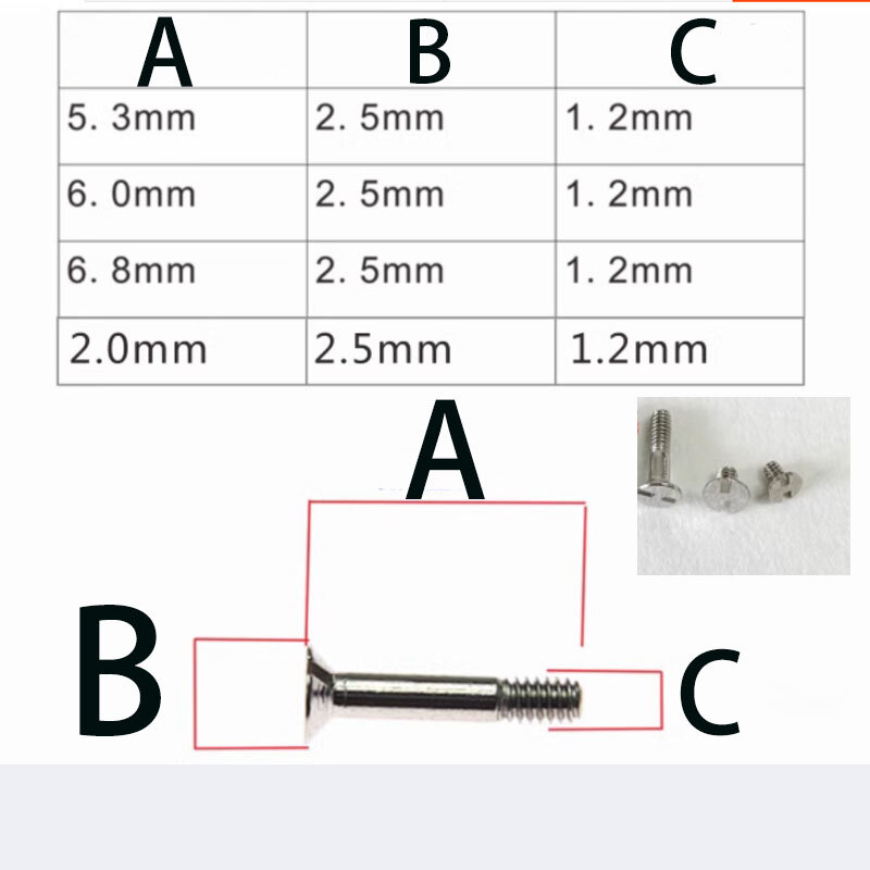 H-shaped concave head screwdriver suitable for dismantling screws of Hengbao Yubo watch strap buckle, U-shaped