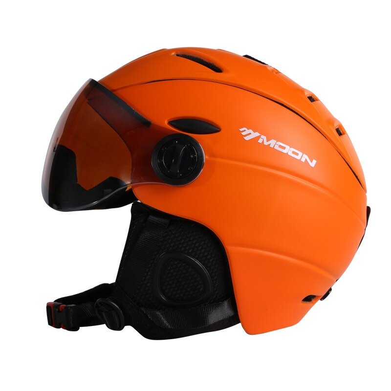 고글 장착 스키 헬멧, 조정 가능한 야외 스포츠 스키 헬멧, 안전 스키 스노우보드, 스노우 스케이트보드 헬멧, 겨울