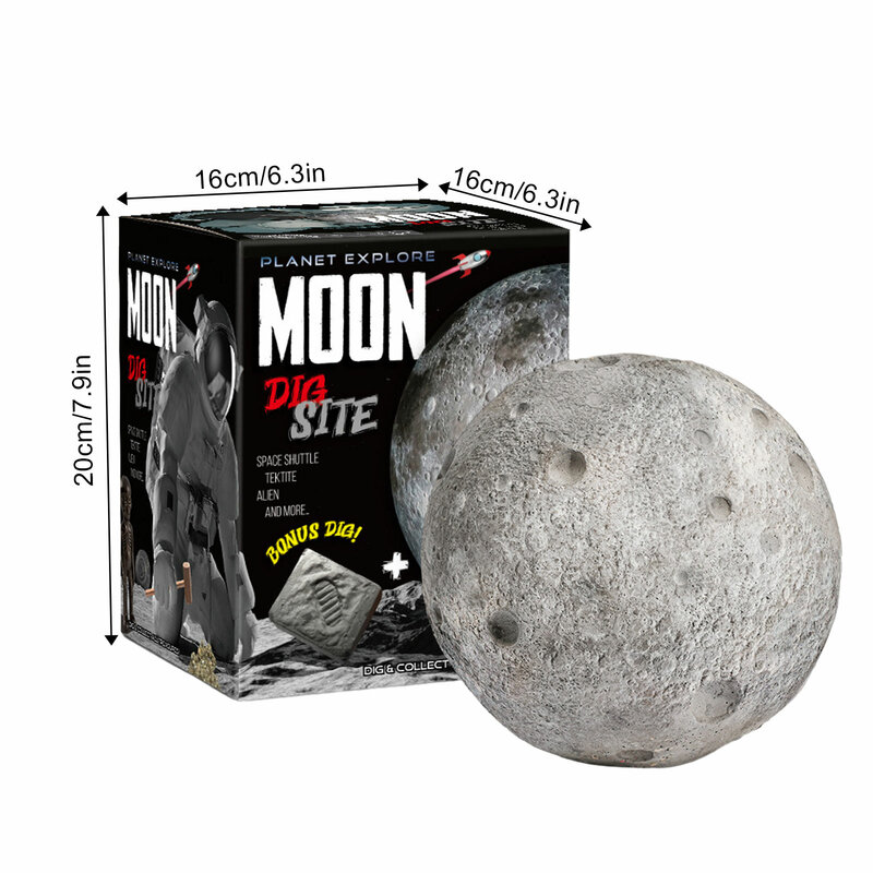 Kit de excavación de planetas, juguete educativo de tierra, Luna, Planeta, exploración de gemas y excavación arqueológica