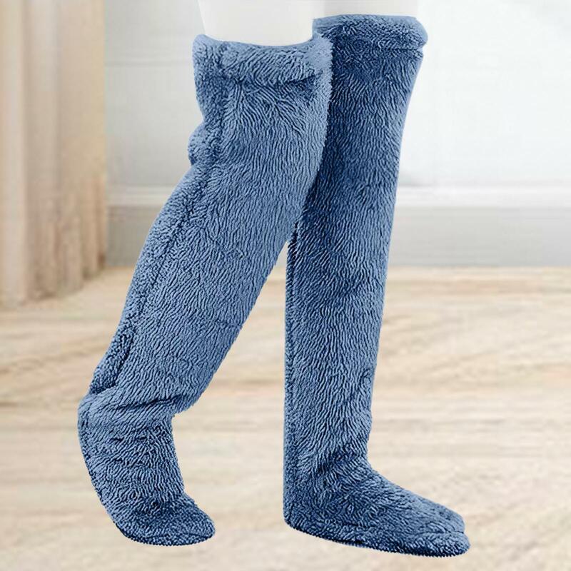 Scaldamuscoli da donna scaldamuscoli Fuzzy polsini per stivali invernali copri stivali Toppers stivali con tacco alto calze calde