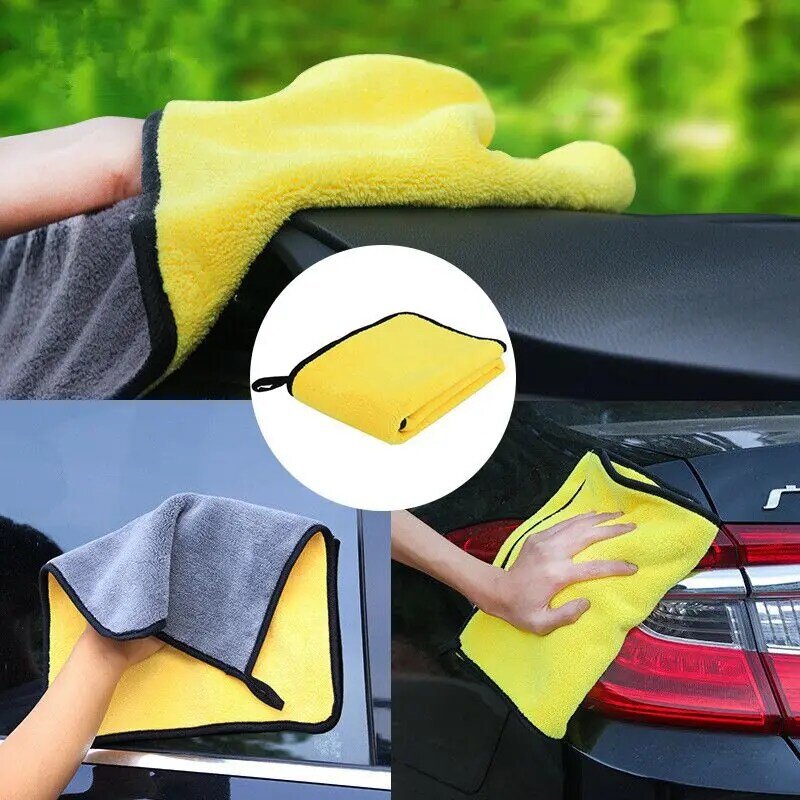 Paño de microfibra para limpieza de coche, paños suaves para el cuidado del coche, toalla de lavado de pulido, 1 unidad