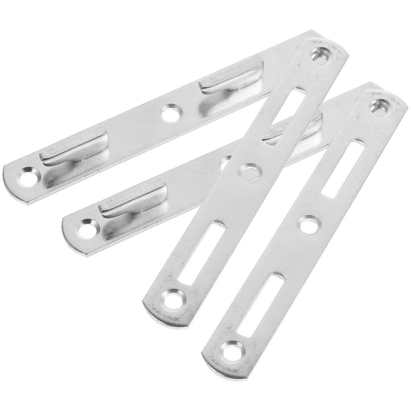4 Pcs Bed Hinge Frame Hardwares Rail Fasteners Furniture Accessories Risers Hinged Bed Frames Brackets Board