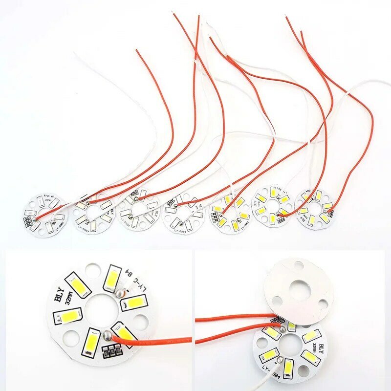 Chip de cuentas LED de 5V CC, Bombilla regulable de superficie, transformación, fuente de luz LED, diámetro de 32MM, 5730SMD, 3W, luz de un solo Color k5