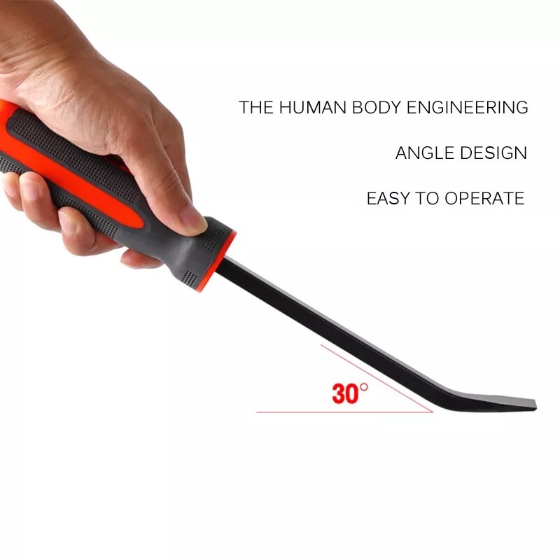8-18 inch Multi-Function Long Tire Crowbar 30° Tire Replacement Tool Car Pry Bar Heavy Duty Crowbar CV-R Removal Hand Tools