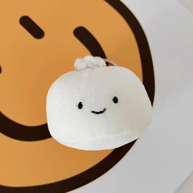 New 10cm Creative Cute Dumpling Plush Toy Doll Kawaii Soft Stuffed Plush Keychain Pendant Kids Backpack Charm Gift