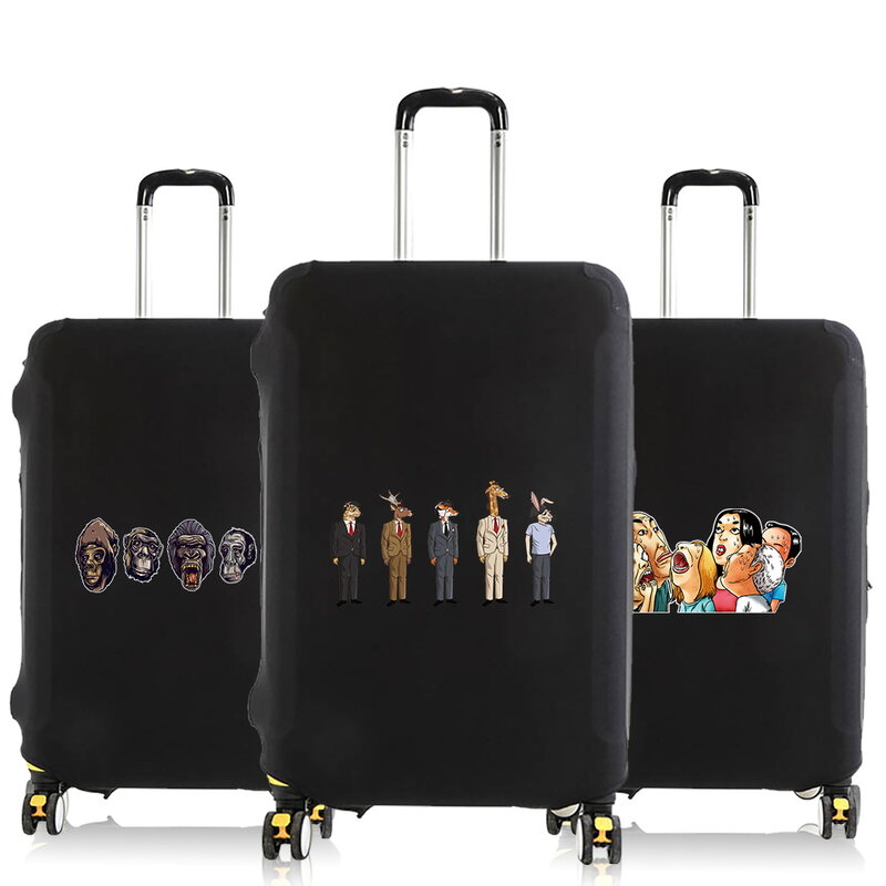 Funda protectora elástica para equipaje, cubierta antipolvo para maleta de 18-28 pulgadas, fundas para carrito, accesorios de viaje, serie de dibujos animados