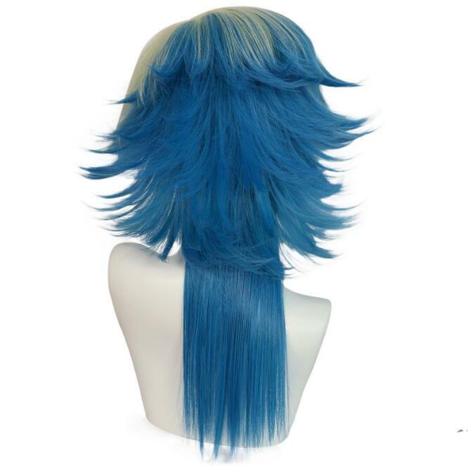 In Stock 54cm Michael Kaiser Cosplay Wig Anime Yellow Kaiser Wig Heat Resistant Synthetic Wigs