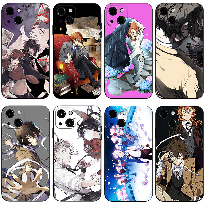 Coque de téléphone souple pour iPhone, Bungo, Stray Dogs, DEAD APPLE, Dazai, Osamu, Chuuya, Anime, 14 13 12 11 Pro Max Mini XS X Poly SE3 2 7 8 Plus