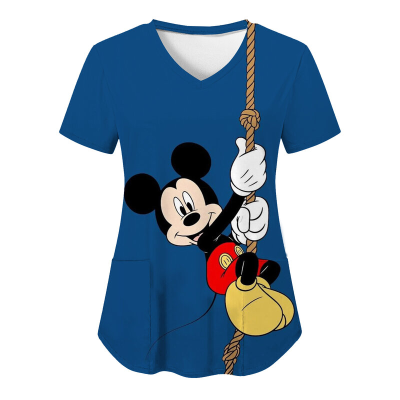 T-shirt à poches pour femmes, uniforme d'allaitement, Disney, vêtements drôles PRY-Traf, trafic 2024