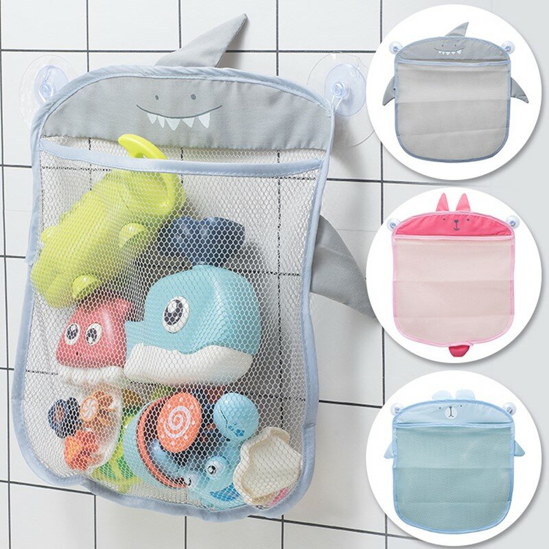 Baby Bathroom Mesh Bag Kids Bath Toys Storage Net Bag Cartoon Waterproof Sand Beach Toys Storage Bag Bathroom Sundries Organizer