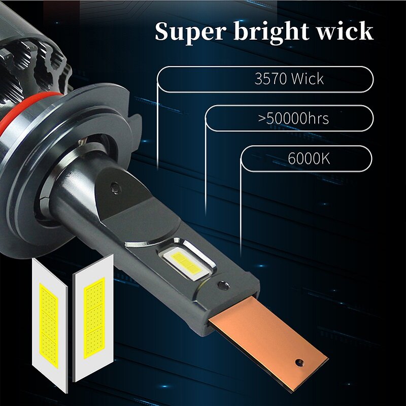 포드 원정대 2007 - 2014 LED 헤드 라이트 Canbus 헤드 램프 로우 하이 빔 자동 조명 램프 액세서리 부품에 대한 1 쌍 자동차 전구