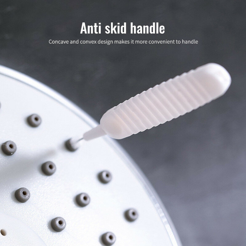 10 Buah Pancuran Kepala Sikat Pembersih Cuci Anti-menyumbat Botol Kecil Teko Nosel Pori-pori Sikat Celah untuk Dapur Toilet Lubang Kecil