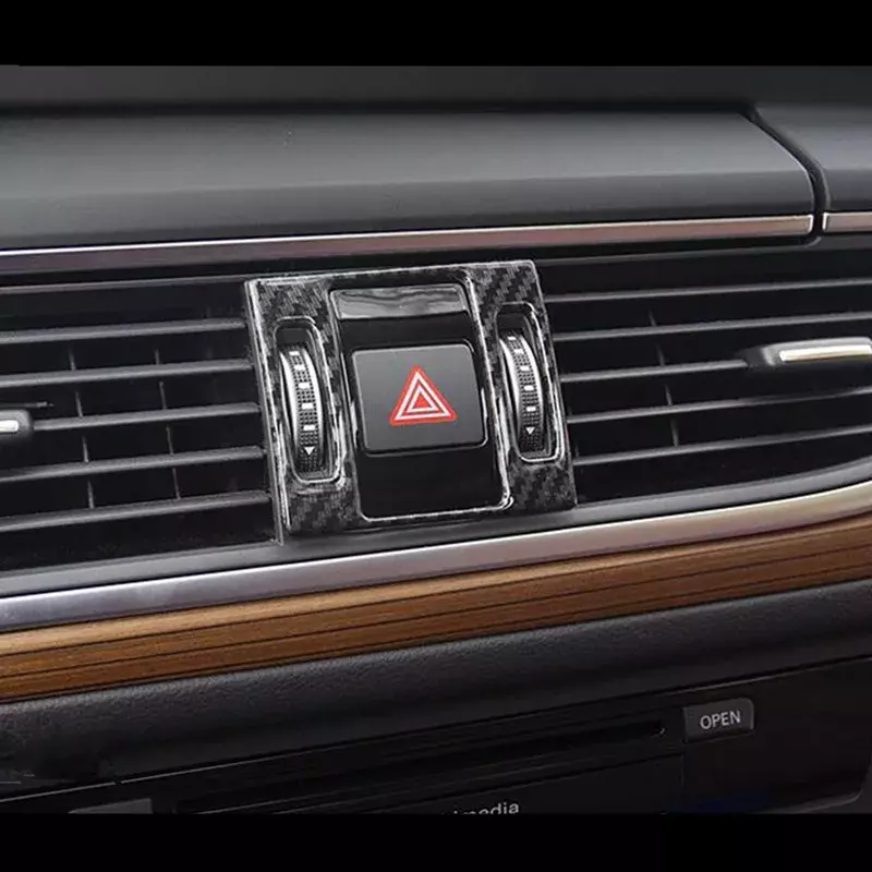 Auto Console Versnellingspook Panel Frame Cover Trim Strips Voor Audi A6 C7 2012-2018 Interieur Accessoires Carbon Fiber kleur Styling