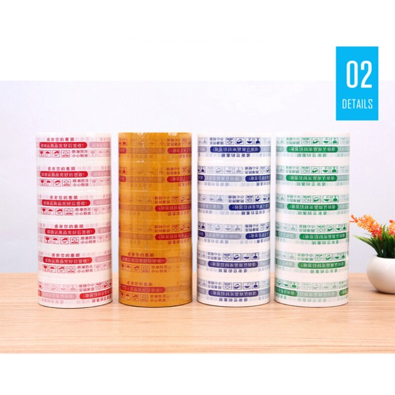 Customized productFragile Tape Small Roll  From Together Factory Packing Red Printed Tape Custom Logo 48mm 100m