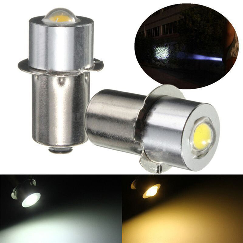 Lampadina per torcia a LED P13.5S PR2 1W 90 Lumen bianco caldo puro per torcia interna per bici lampada Spot lampadina per luci di lavoro DC18/DC3 18V