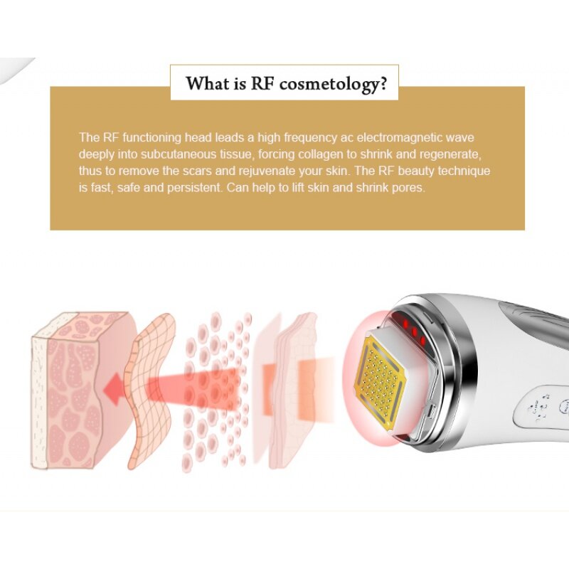 Mini dispositivo Spa a casa ricaricabile rassodamento della pelle Lifting del viso radiofrequenza frazionata apparecchio di bellezza RF professionale