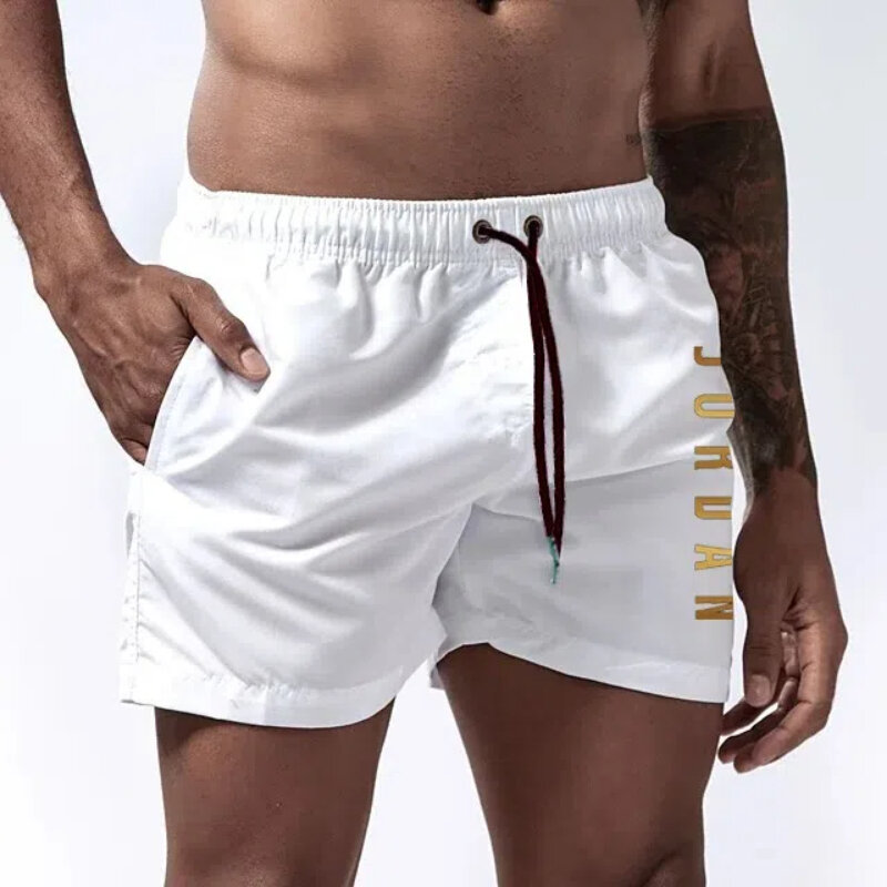 Мужские сексуальные шорты для купания, мужские быстросохнущие пляжные шорты для плавания, спортивные шорты для серфинга, на подкладке и полностью стандартные