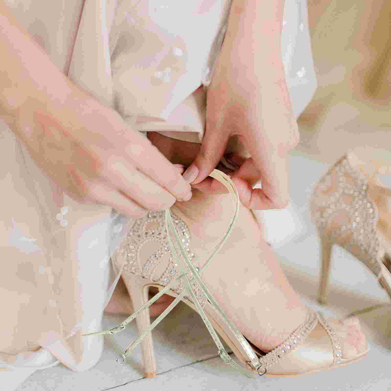 Sostituzione delle cinghie del tacco alto incrociato Miss scarpe da donna esercizio per le donne caviglia Anti-goccia in Pu di fascia alta