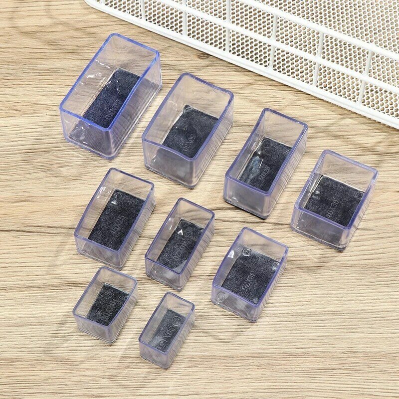 4pcs Chair Leg Caps square Rectangle Rubber Feet Protector Pads Table Covers Socks Pipe Plugs Dust Cover Furniture Leveling Feet