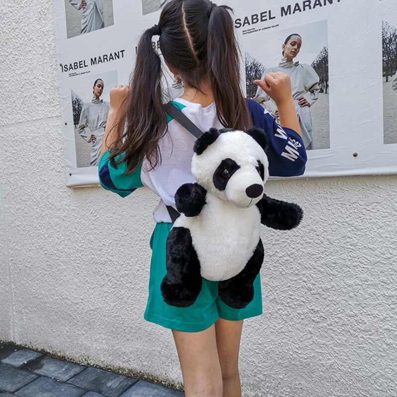 Tas Anak-anak Gaya Korea Ransel Gaya Baru Ransel Panda Kecil Lucu Tas Boneka Kartun Anak Laki-laki dan Perempuan