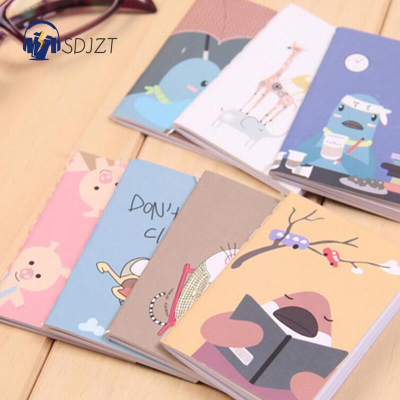 20pages/sheet Mini Cartoon Blank Journal Diary Portable Pocket Notebook Office School Supplies