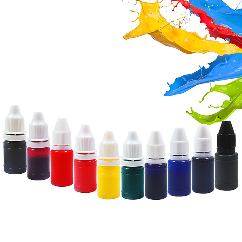 10ml Flash Refill Ink For Wood Paper Wedding Scrapbooking Making Seal Office School Supplies Color Inking Seal Stamp Oil