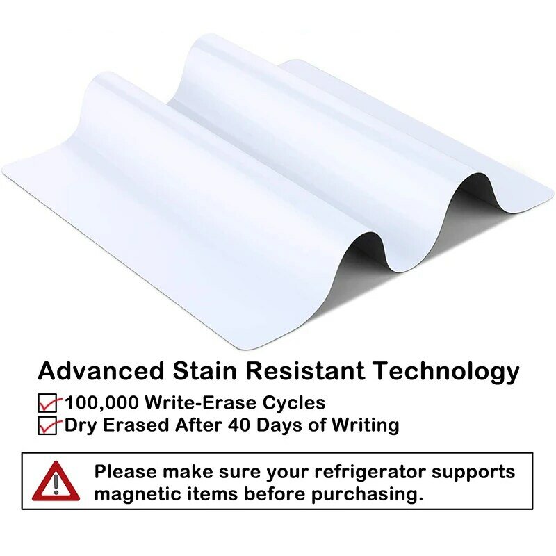 A3 Size Magnetic Dry Erase Whiteboard PET Reusable Writing Board Presentation Fridge Stickers Memo Message Boards Calendar