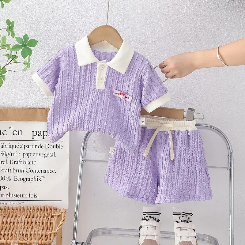 Summer Fashion Baby Clothes Suit Children T-Shirt Shorts 2Pcs/Sets Infant Girls Clothing Toddler Casual Costume Kids Tracksuits