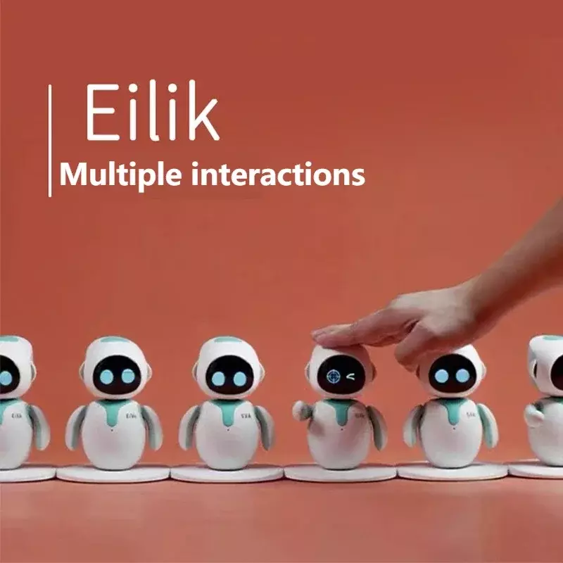 Eilik-Robô Eletrônico Desktop para Estudo, Smart Pet Companion Brinquedos, Interação Emocional, Presentes de Natal
