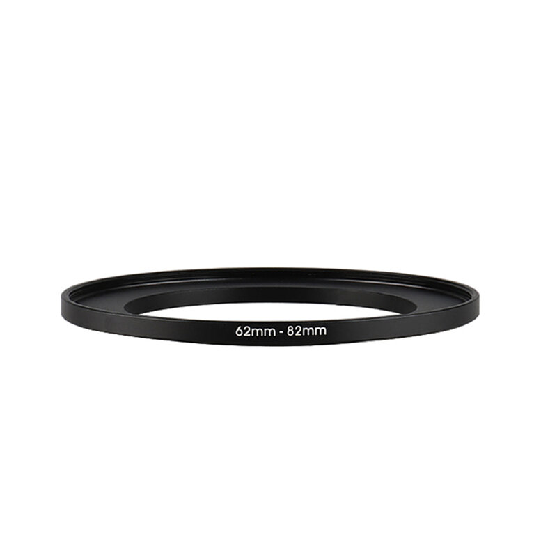 Anello filtro Step-Up nero in alluminio 62mm-82mm 62-82mm adattatore per obiettivo adattatore filtro da 62 a 82 per obiettivo fotocamera Canon Nikon Sony DSLR