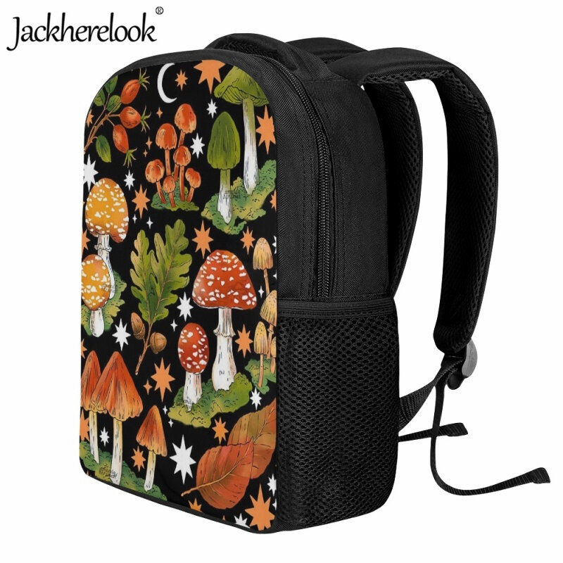 Jackherelook roślin grzyb drukowane tornister dzieci Trend w modzie nowa książka torba sztuka psychodeliczna 3D drukowane na co dzień podróży plecak