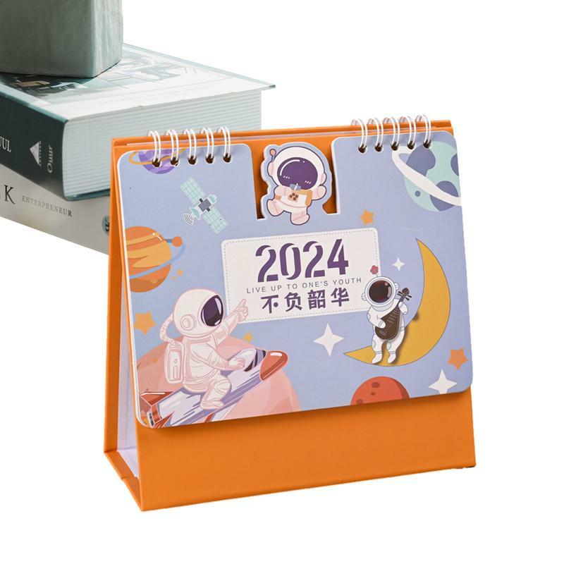 Desktop-Kalender 2024 Schreibtisch Pad Kalender Drachen jahr monatlicher Schreibtisch planer stehender Desktop-Kalender mit dickem Papier und festlich