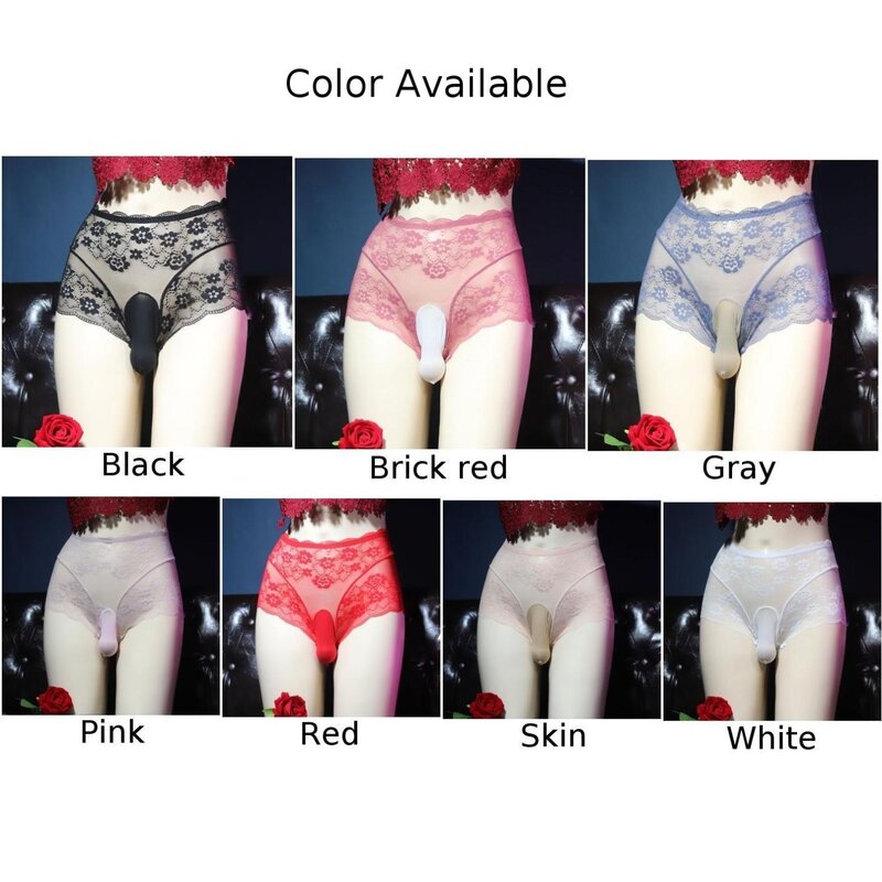 Shirt Panty Lingerie Mens Underwear Brief Lace Pouch Men's Sexy Sissy Underwear Briefs Knickers Shorts Panties